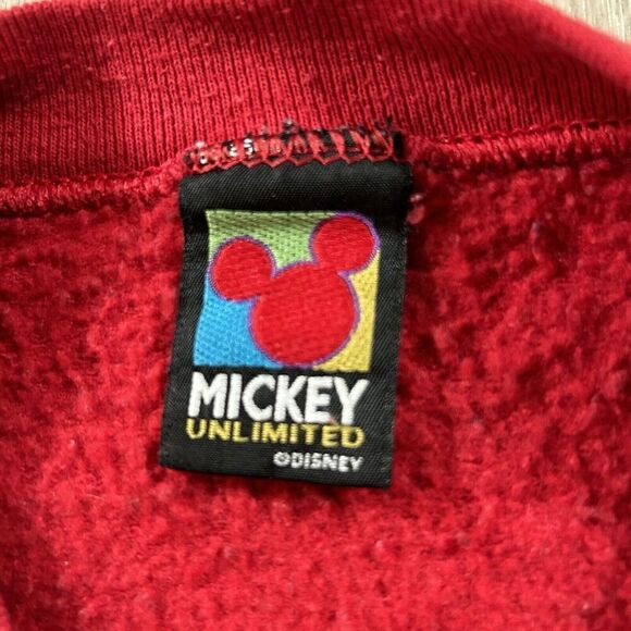 Vintage Disney Mickey‎ Mouse Sweatshirt Men XL Pullover Red Made in USA - Picture 3 of 7